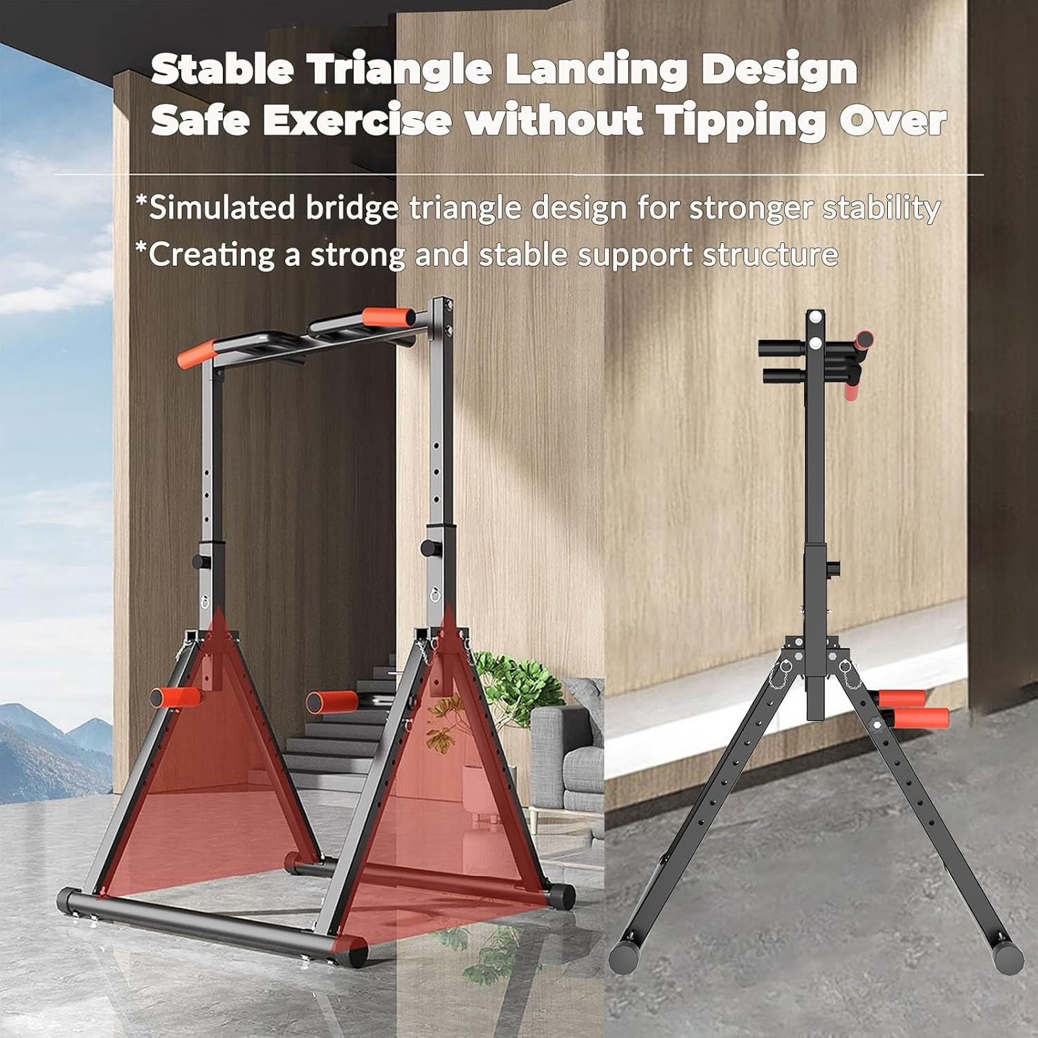 Power Tower Pull up Bar Free Standing, Adjustable Foldable Pull up Station, Home