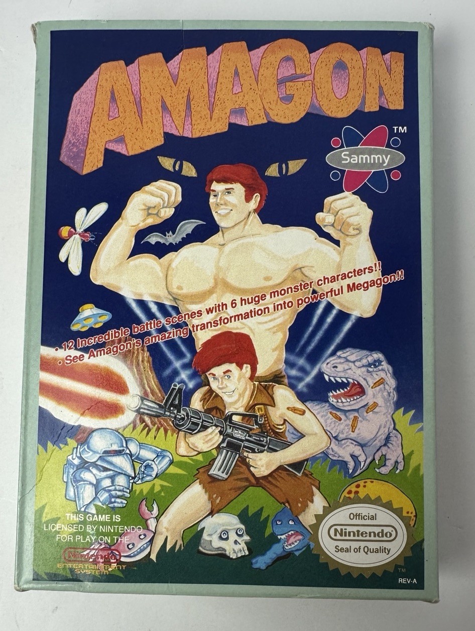 Amagon Nintendo NES Box, Manual, Insert & Foam Good Condition **NO GAME**
