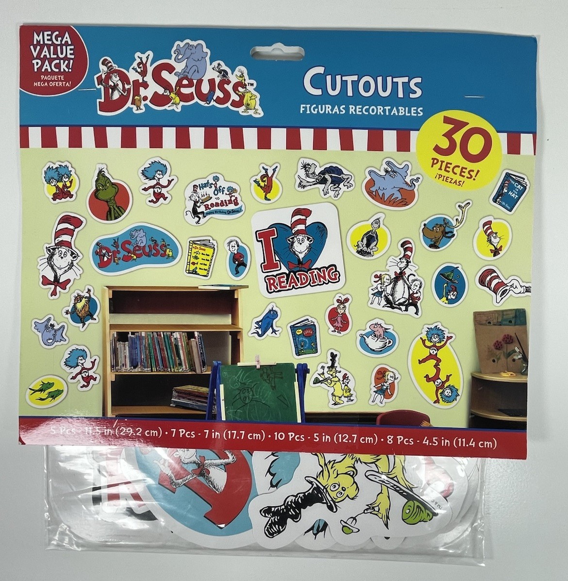 Dr. Suess 30 Piece Cutouts Cardstock Classroom Party Decor Reading