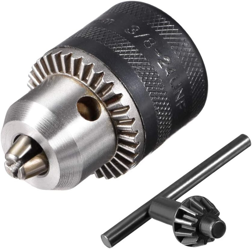 Drill Chucks, 1.5-10Mm Capacity 3/8-24 UNF Threaded with Chuck Key for Electric