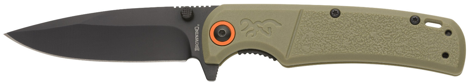 Browning 3220513 Buckmark Slim 3.13" Blade Sage green Folding Knife Ball Bearing