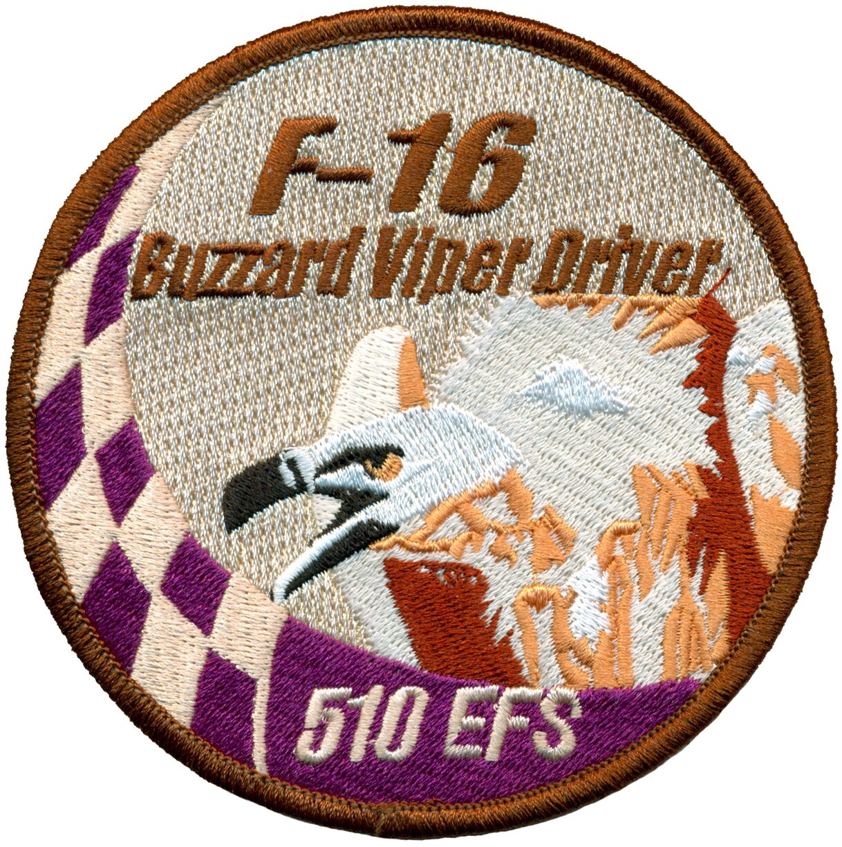 USAF 510th EXPEDITIONARY FIGHTER SQUADRON – F-16 BUZZARD VIPER DRIVER PATCH