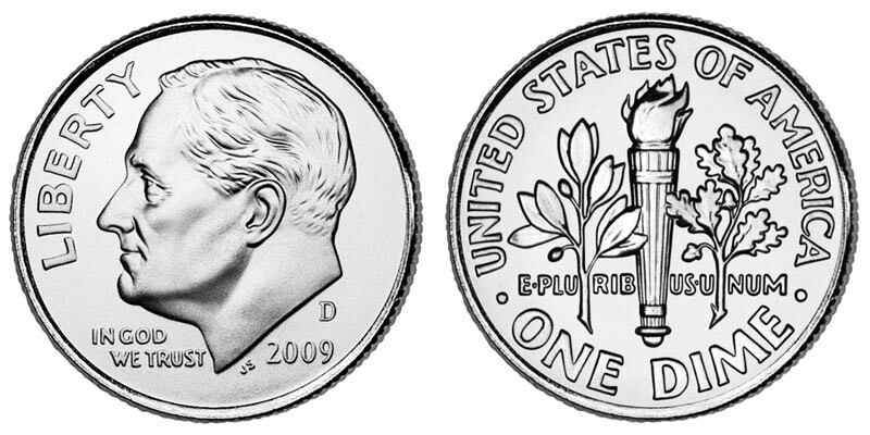 2009  D   Roosevelt  DIme   **   Uncirculated Dime ** ~ Raw Coin from  Bank Roll