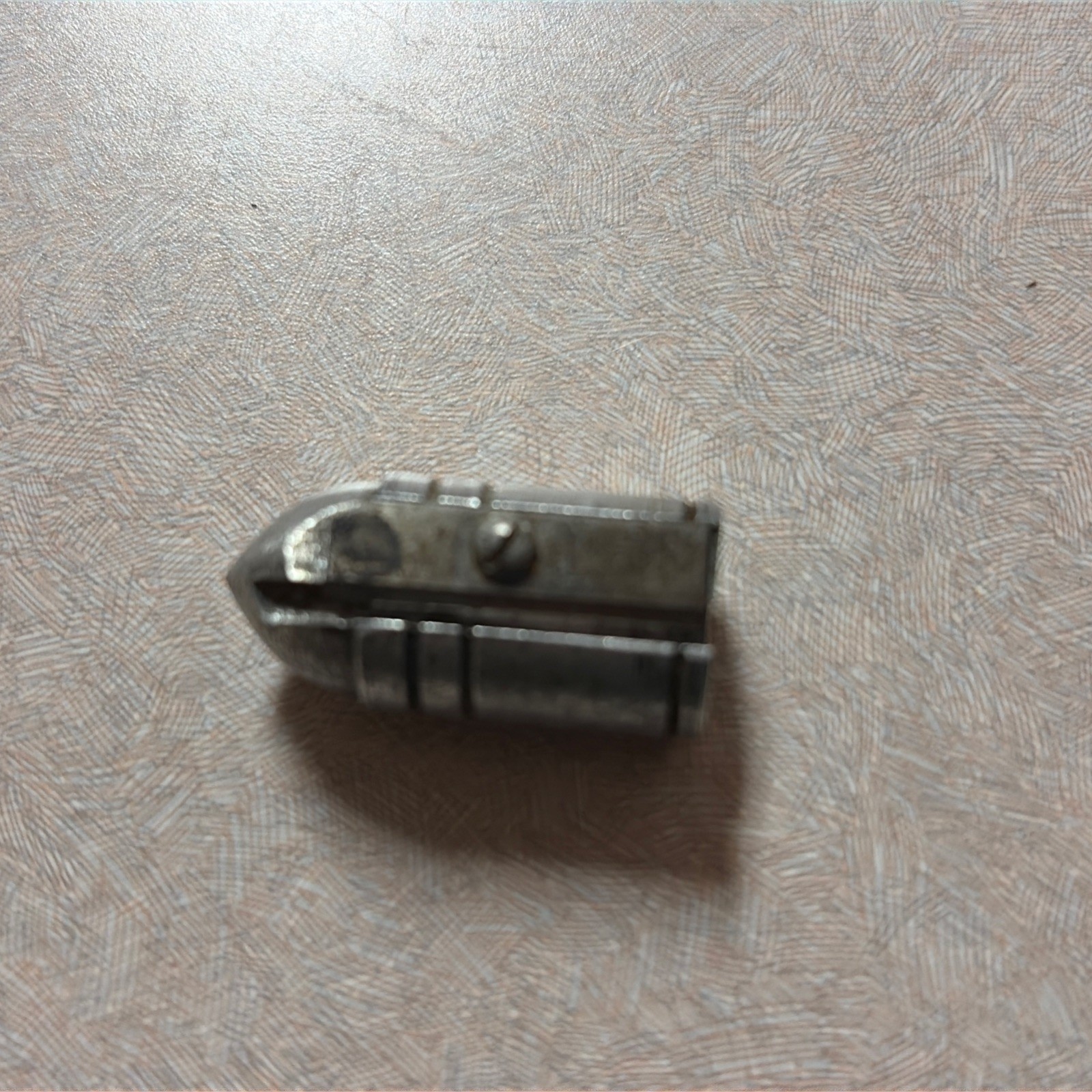 Vintage Metal Bullet Pencil Sharpener .