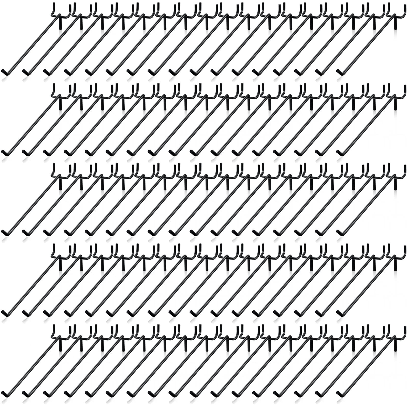 100 Pcs Peg Board Shelving Hooks Stainless Steel Hanging Board Pegs Wall Disp...
