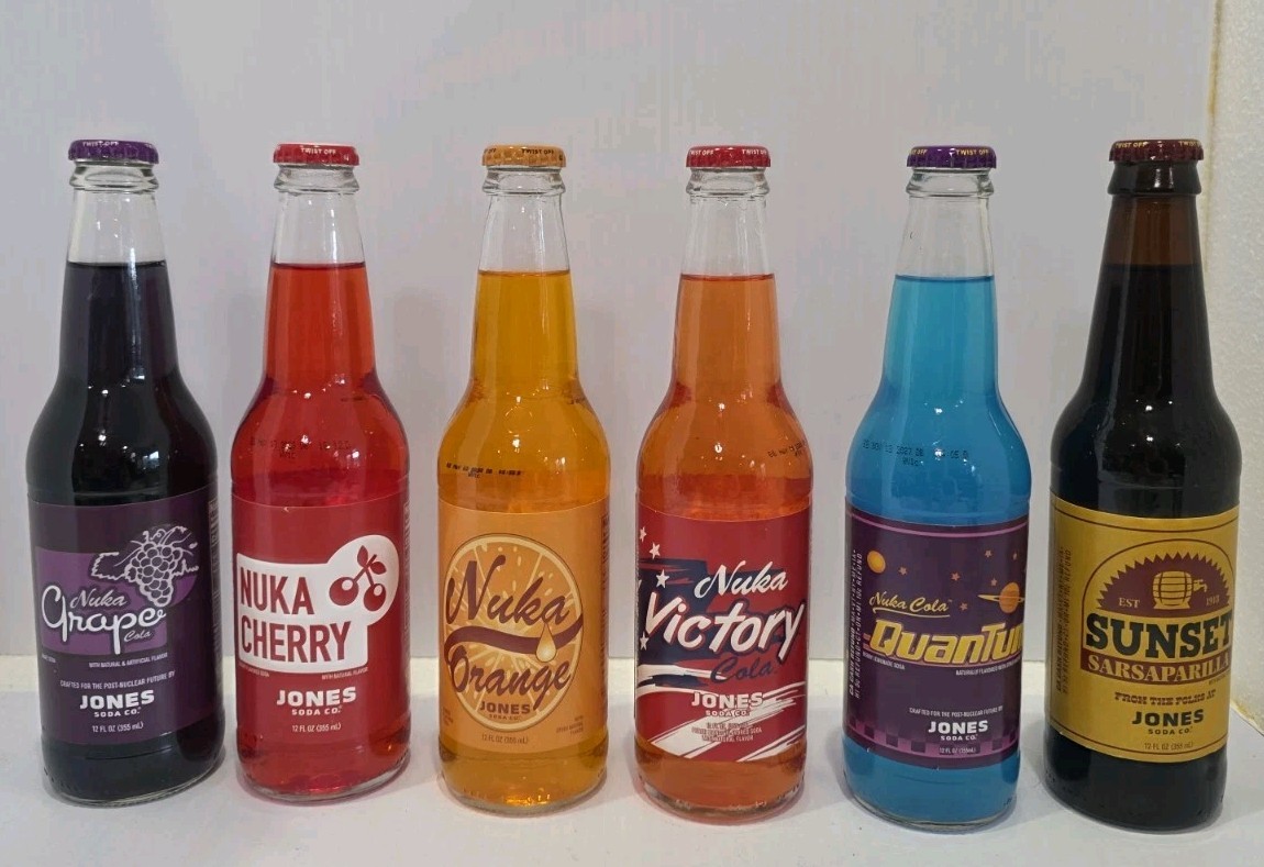 Fallout Bottles & Caps - Set Of 6 Full Wasteland Jones Soda Bottles