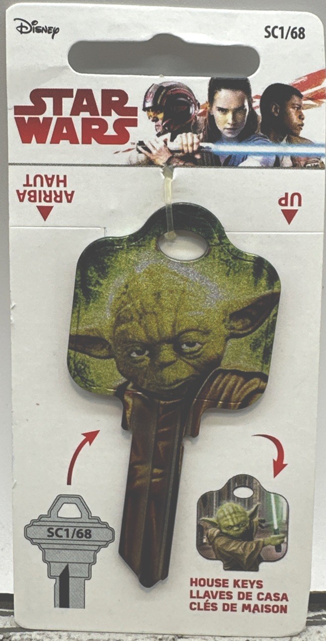 Hillman Key Fan Series 2sided Master Yoda Star Wars Disney SC1-68 Blank Key