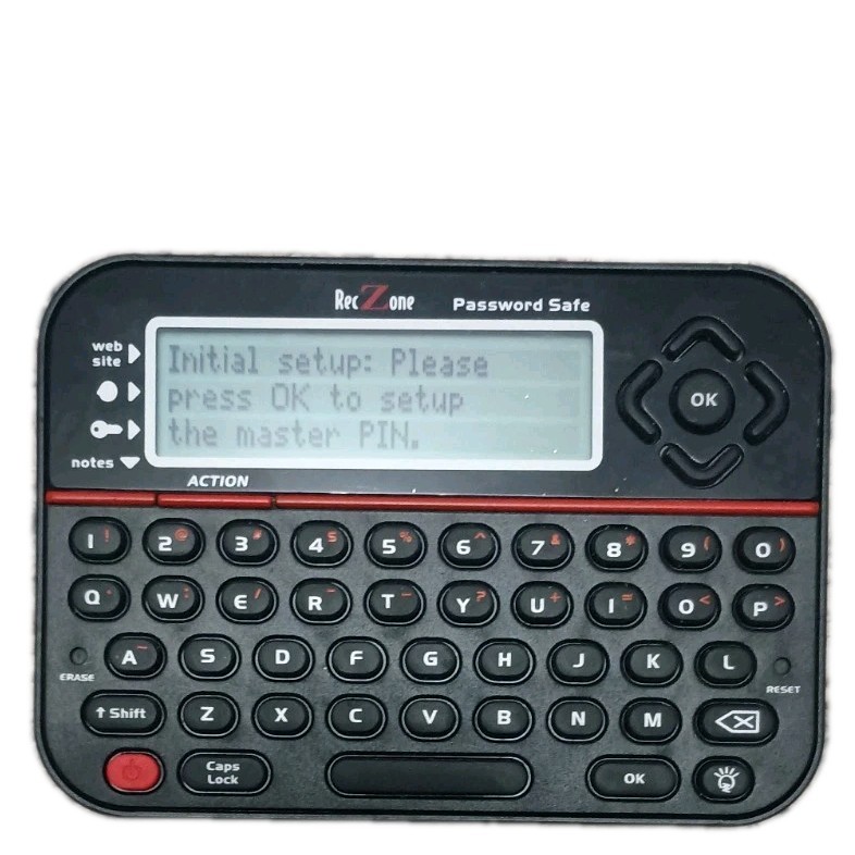 RecZone Password Safe Handheld Digital Keeper Vault Model #595 TESTED Backlit