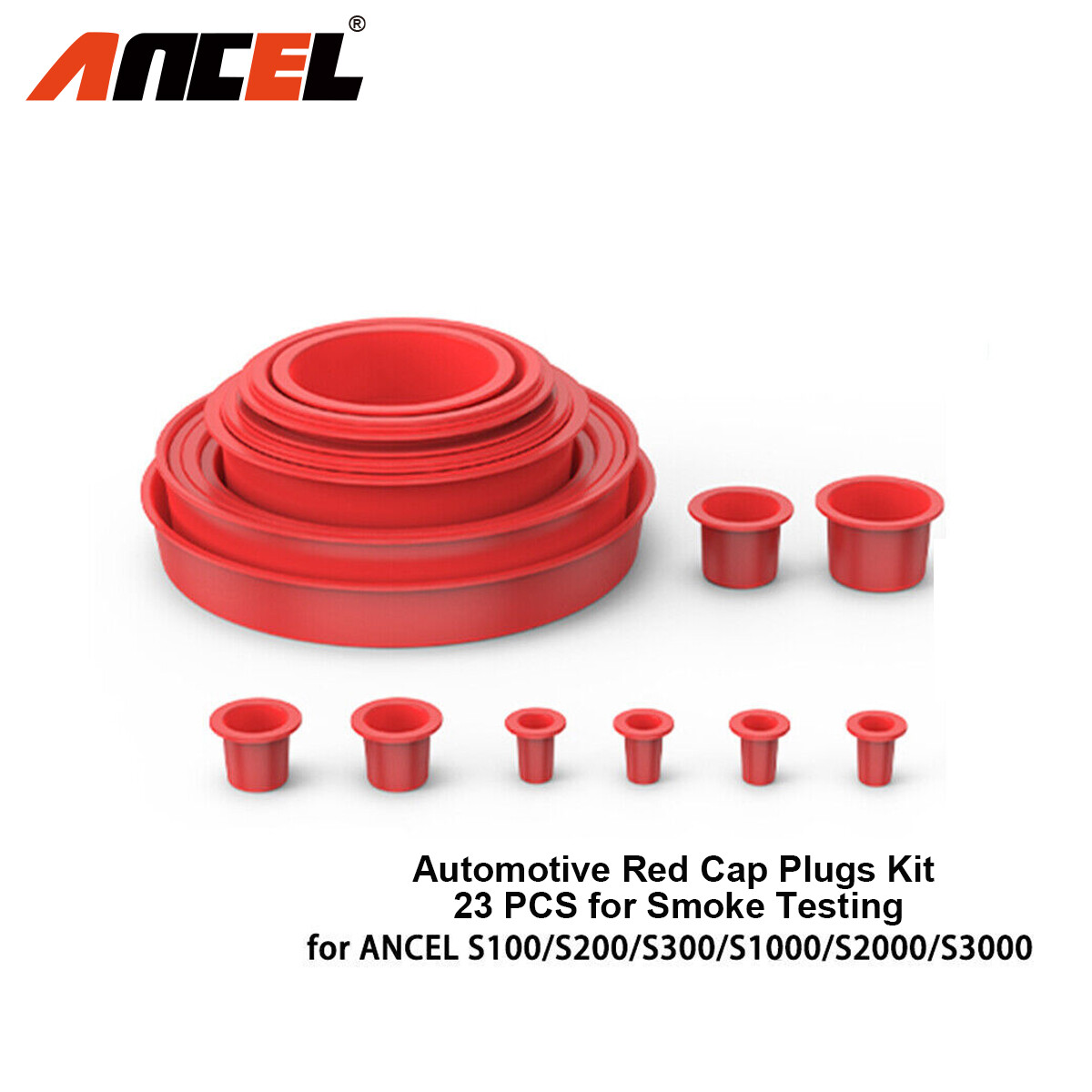 ANCEL 23 Pcs Smoke Machine Cap Plugs for Automotive Smoke Machine Testing