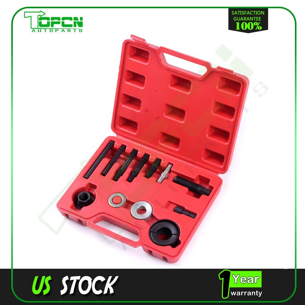 13 PCS Pulley Puller and Installer Power Steering Pump Remover Alternator Kit