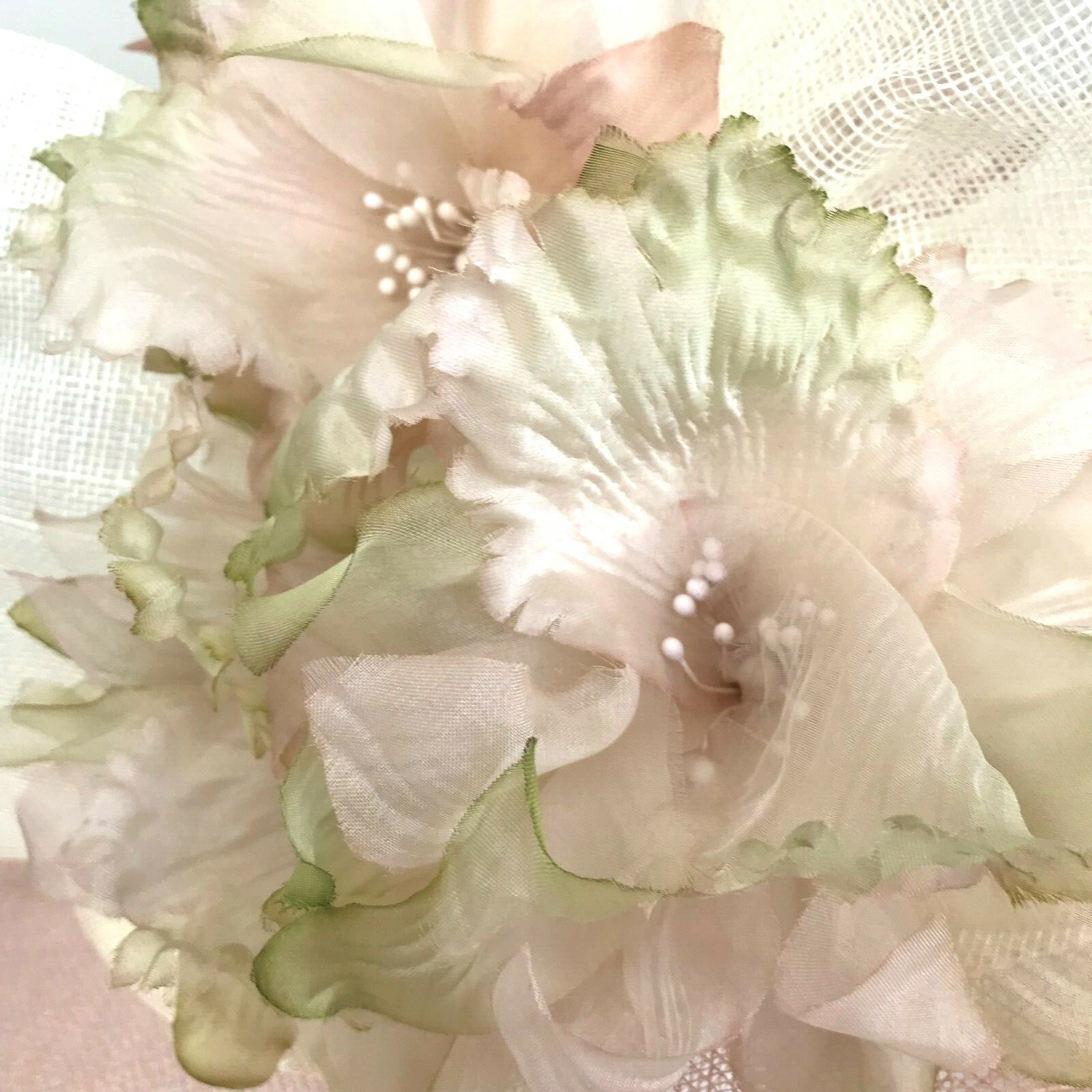 Exclusive Pink & Cream Millinery by Hat Couture Wedding Bridal Race Hat