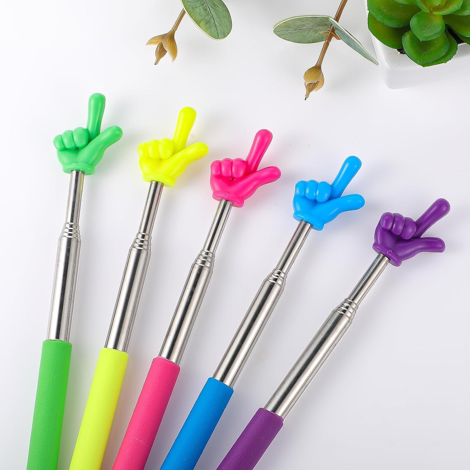 5 Pcs Telescopic Teacher Pointer Extendable Finger Pointer Stick For Classroom