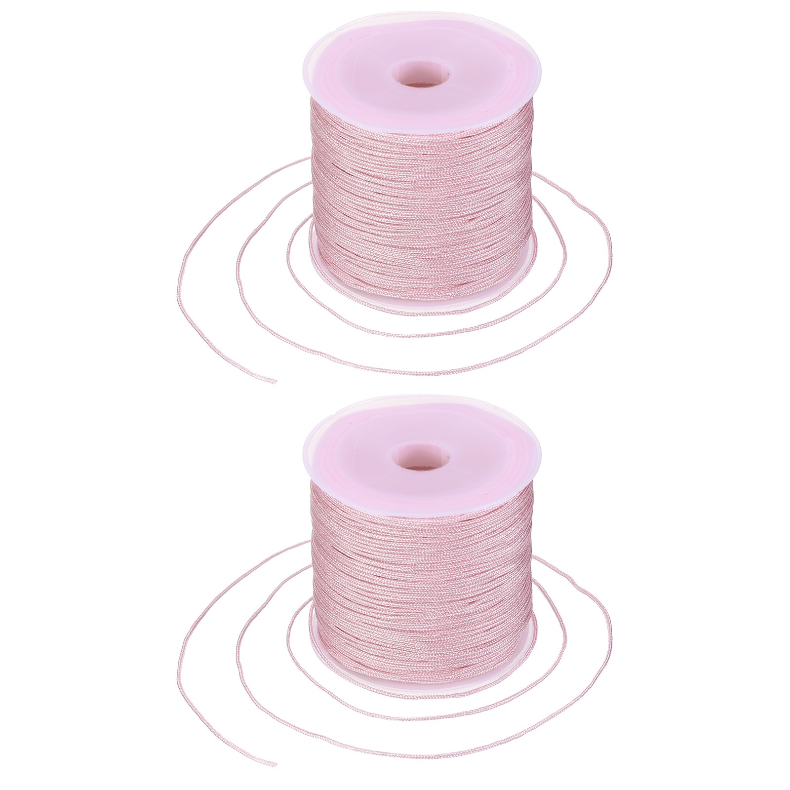2 pcs 0.8mm String for Bracelets, 44 Yards Beading Thread(Dark Pink)