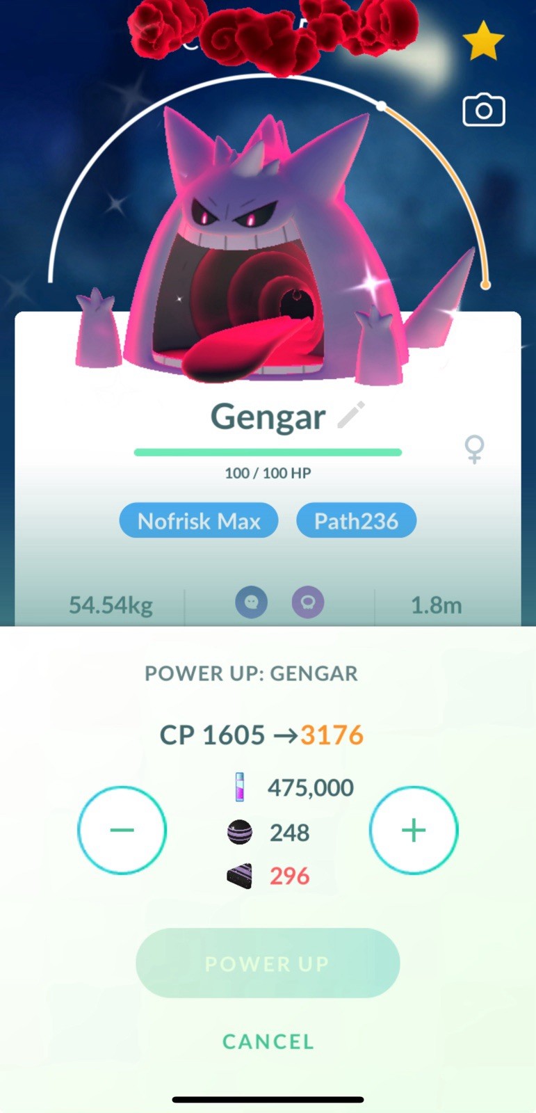 Pokemon✨Lv50✨Shiny Gigantamax Gengar✨All Max Unlocked✨TRA-DE✨Go✨