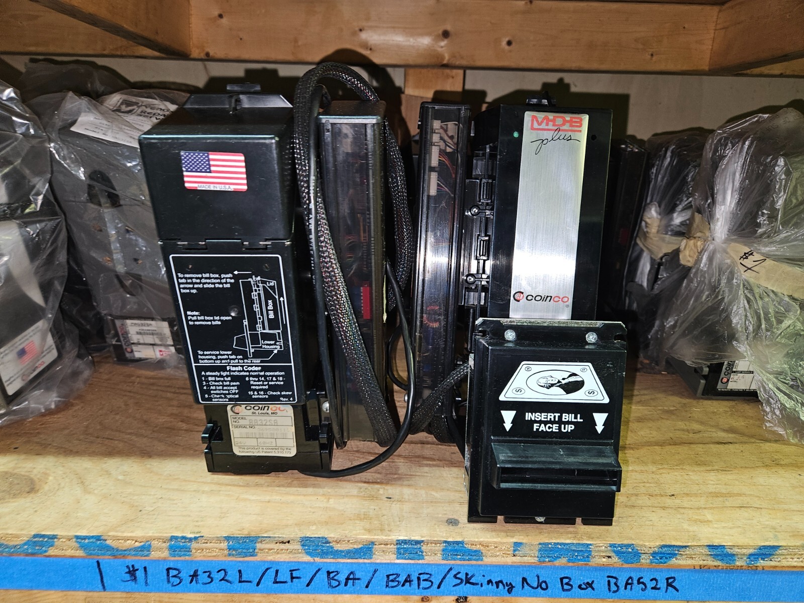 FULLY WORKING! Coinco BA32SA Snack Bill Acceptor Validator Vending Arcade 24 v