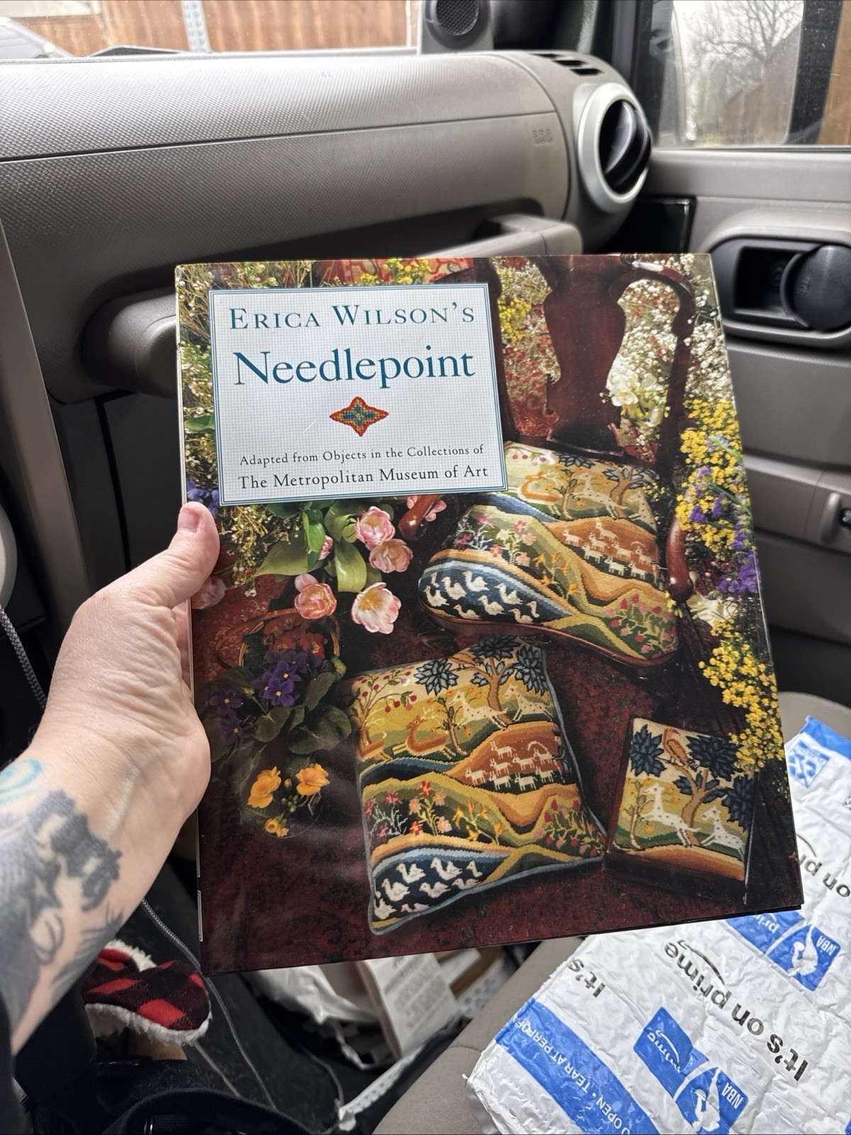 Erica Wilson Needlepoint Book Adapted from Metropolitan Museum of Art Collection