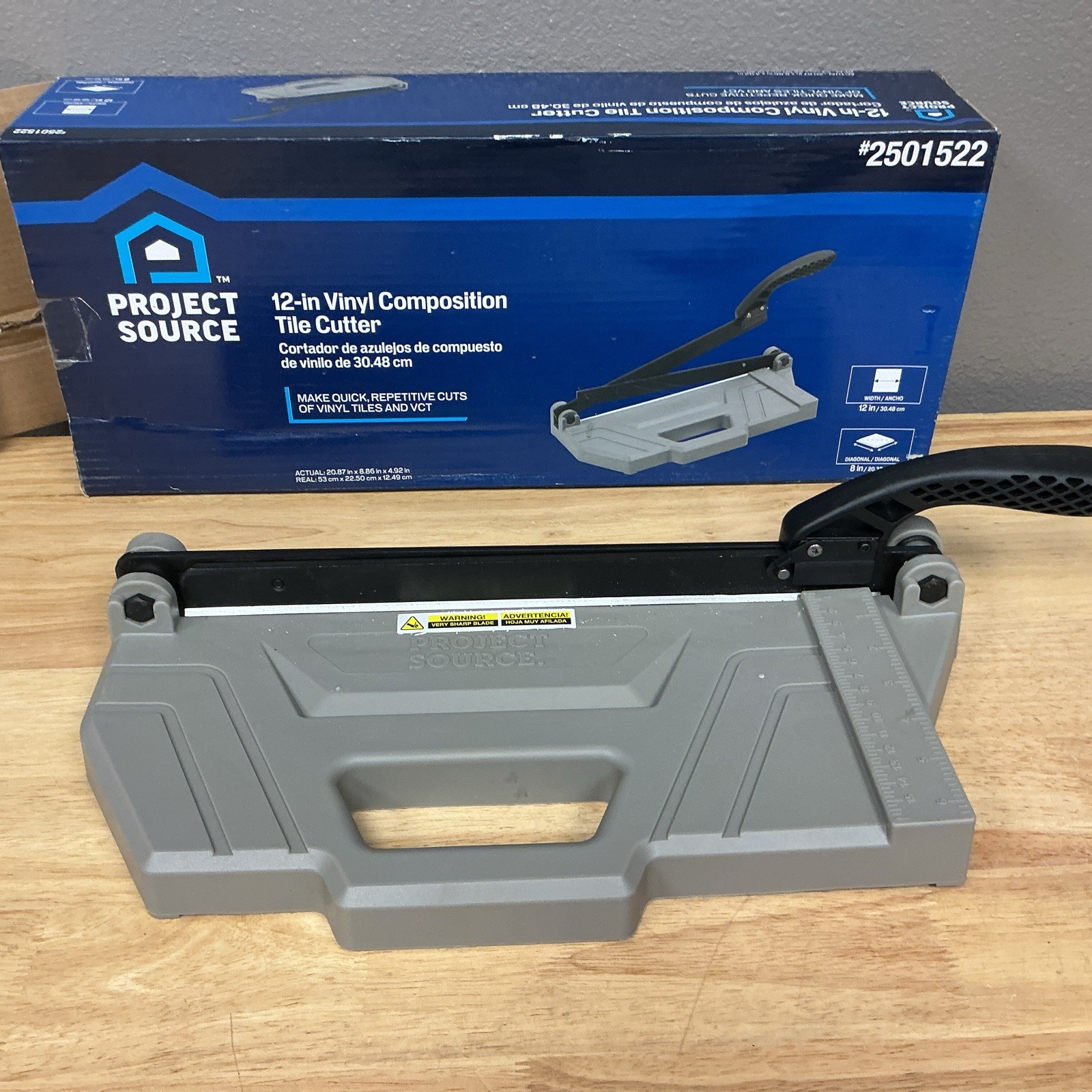 Project Source 12” Vinyl Composition Tile Cutter VCT Manual Flooring Cutter
