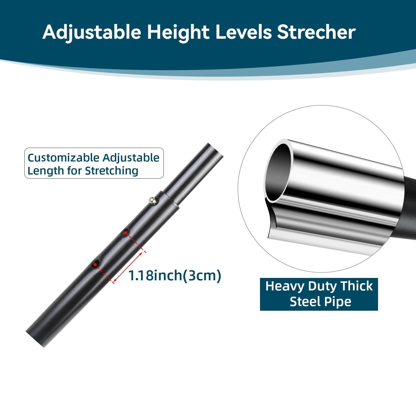 Hamstring Stretcher and Knee Extension Device for Lower Back and Hip Relief