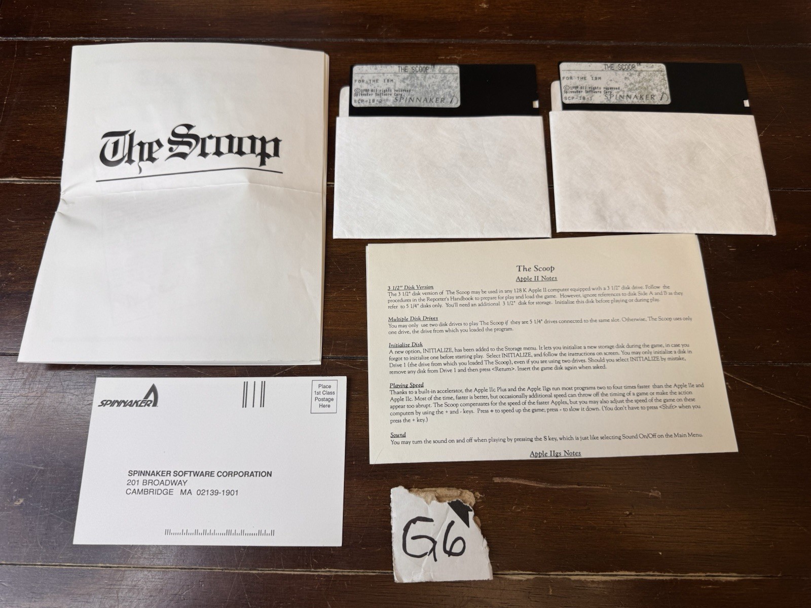 The Scoop Vintage IBM PC Game 5.25 Floppy Disks Spinnaker Software 1989