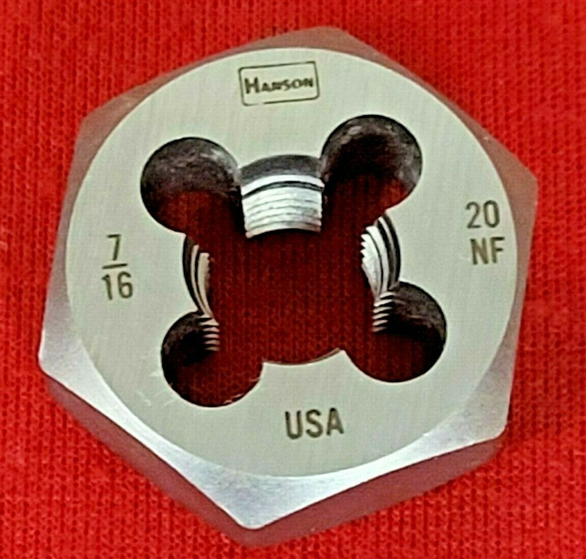 7/16-20 NF X 1" Hex Die Irwin Hanson 6540 Rethreading Carbon Steel USA