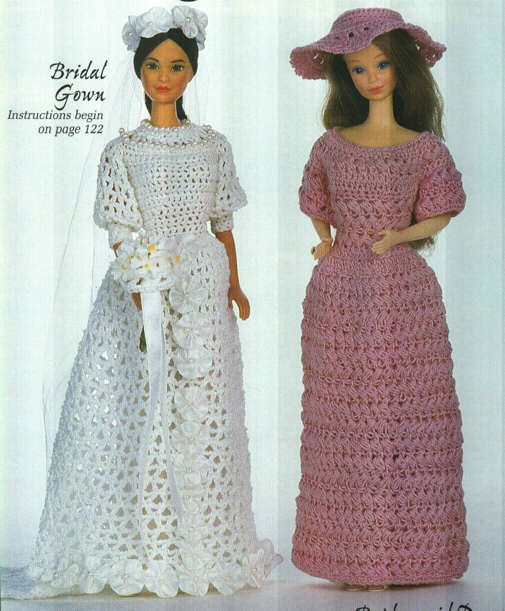 WEDDING PARTY & SLEEPYTIME SISTERS FASHION DOLL CROCHET PATTERN INSTRUCTIONS