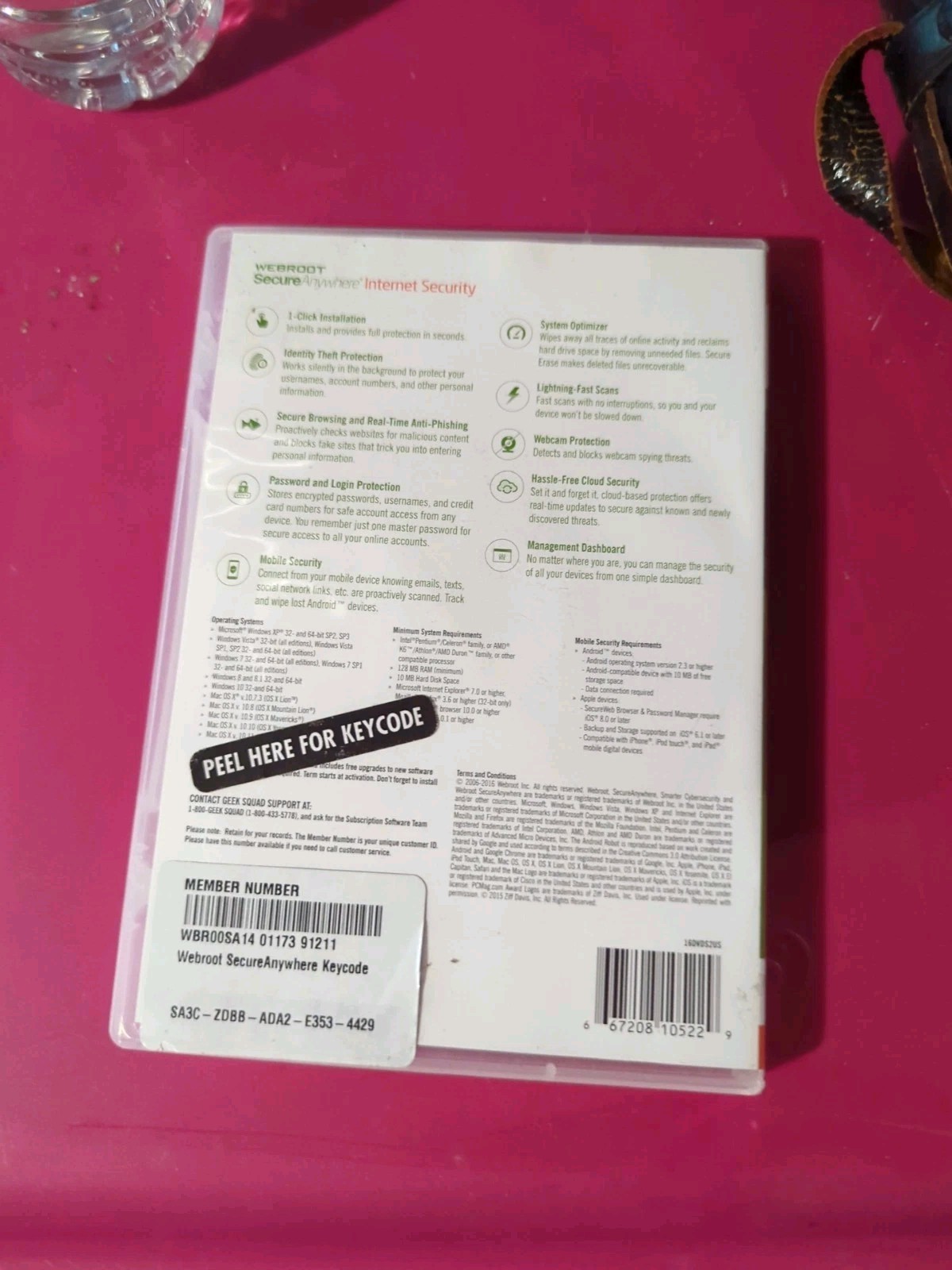 WebRoot Internet Security Disc New Sealed (A)