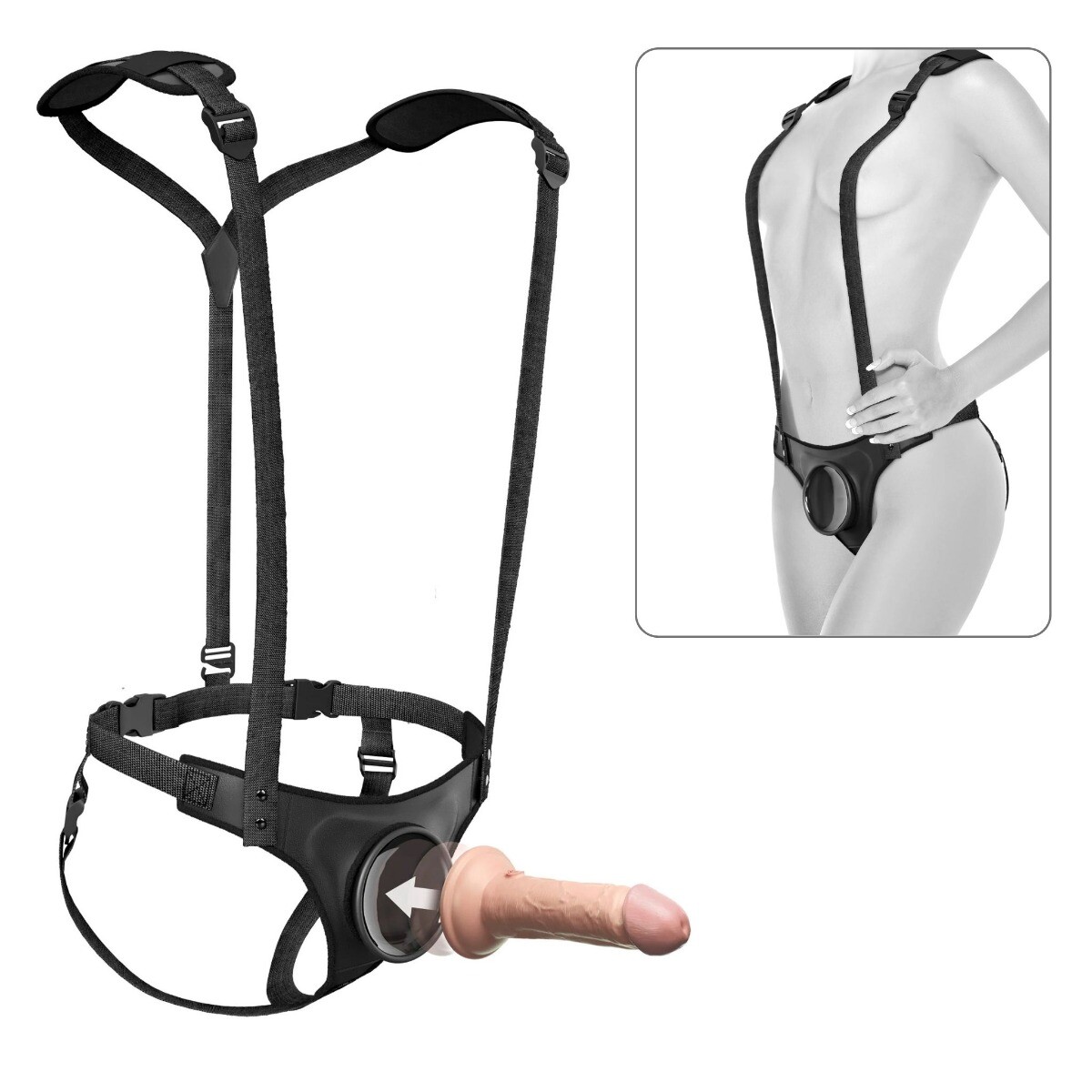 Body Dock Suspenders Universal Strap-On Harness System Harness Only