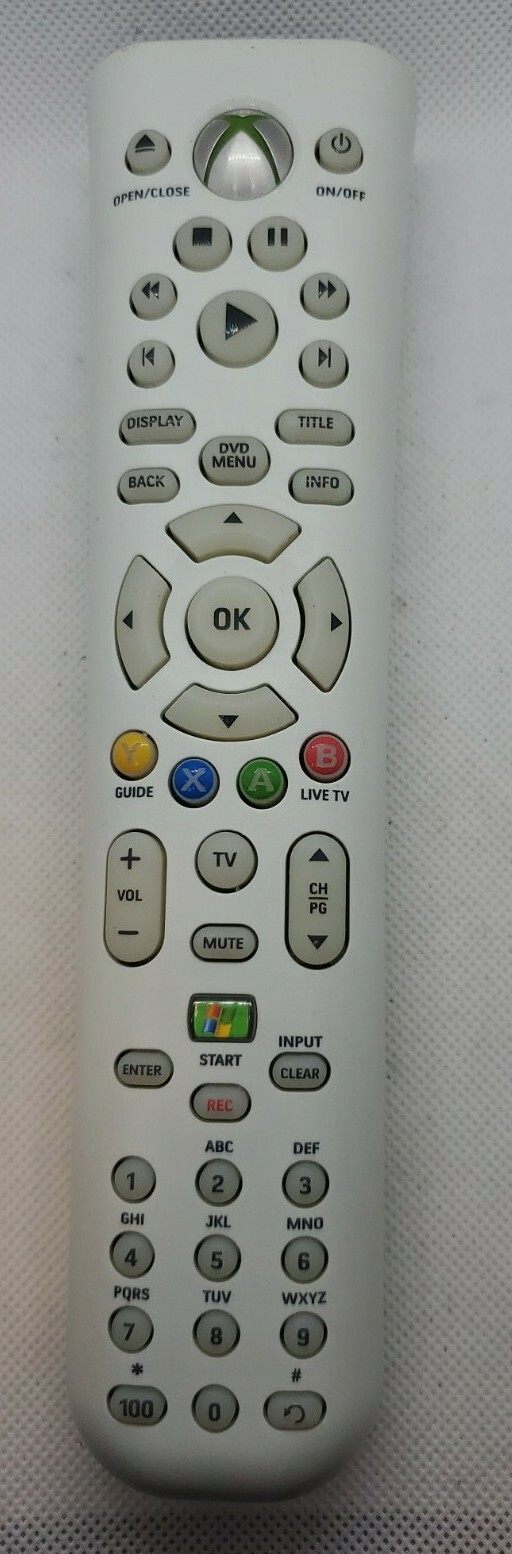 Official Microsoft Xbox 360 Universal Media Remote Control Number Pad TV