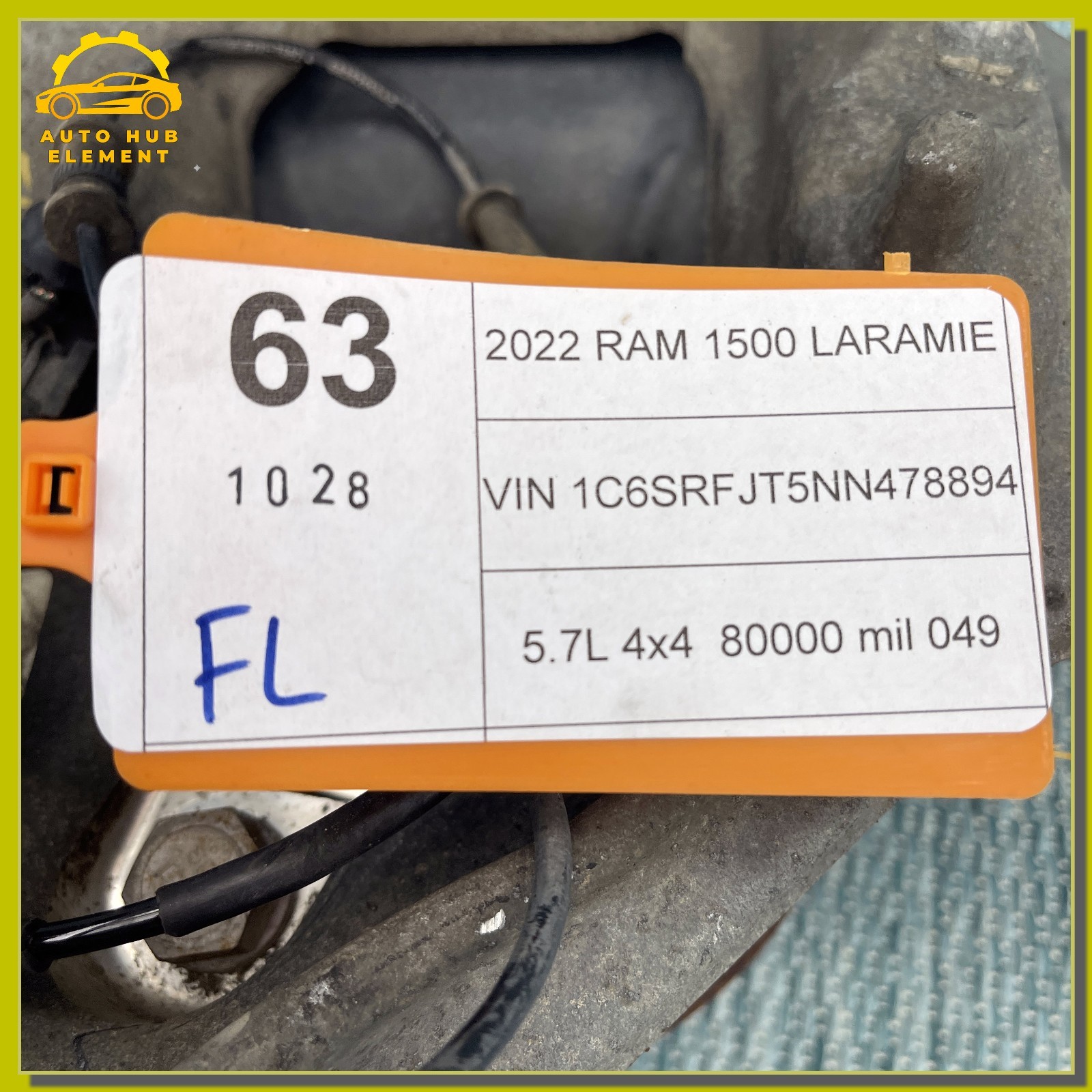 2019-2024 Ram 1500 5th Gen Front Left Steering Knuckle OEM 68265013AA