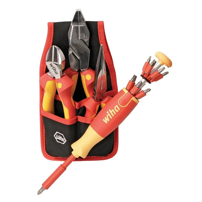 Wiha 32886 17 Piece Insulated Pliers, Cutters & Pop-Up Bit Set