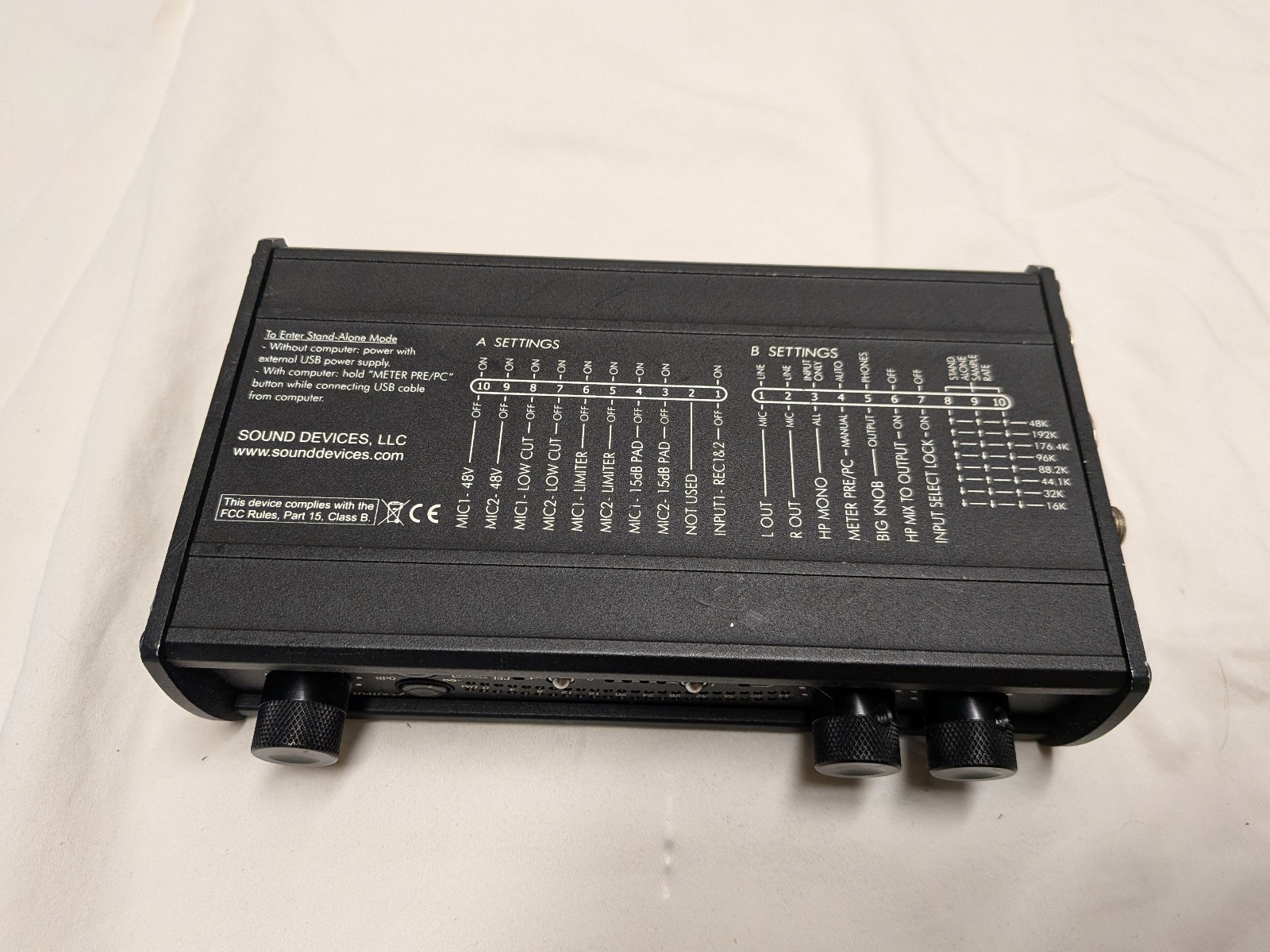 Sound Devices USBPre 2 - AD/DA DAC Audio Interface / Mic Pre-amp