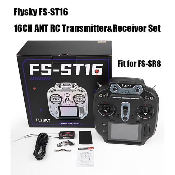 Flysky FS-ST16 16CH ANT RC Transmitter&Receiver Set 4096Hall Sensor for RC Car
