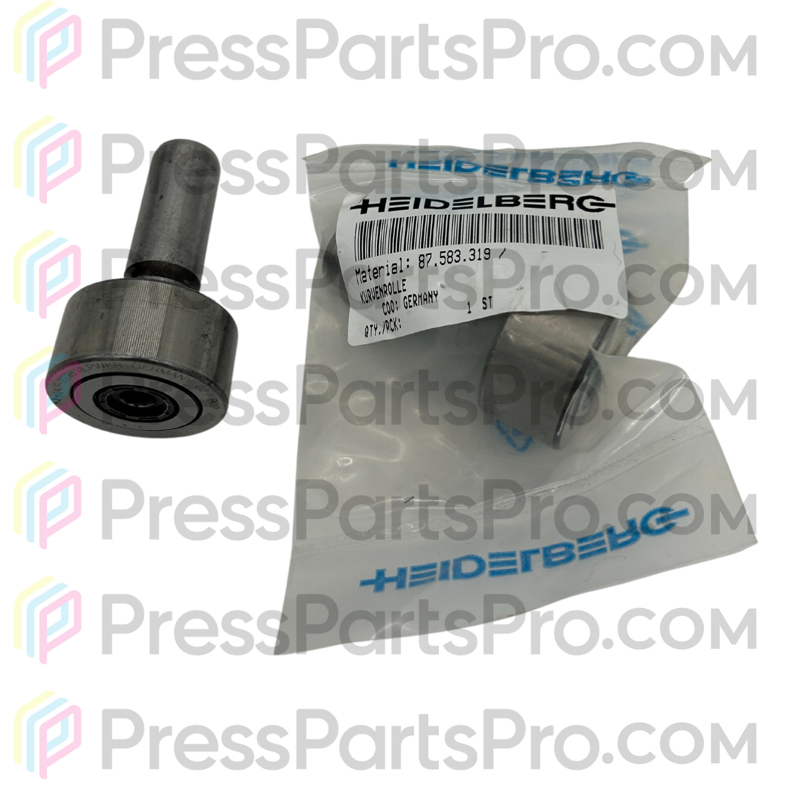 87.583.319 Cam Follower for Heidelberg SM102 Perfector - Original Part