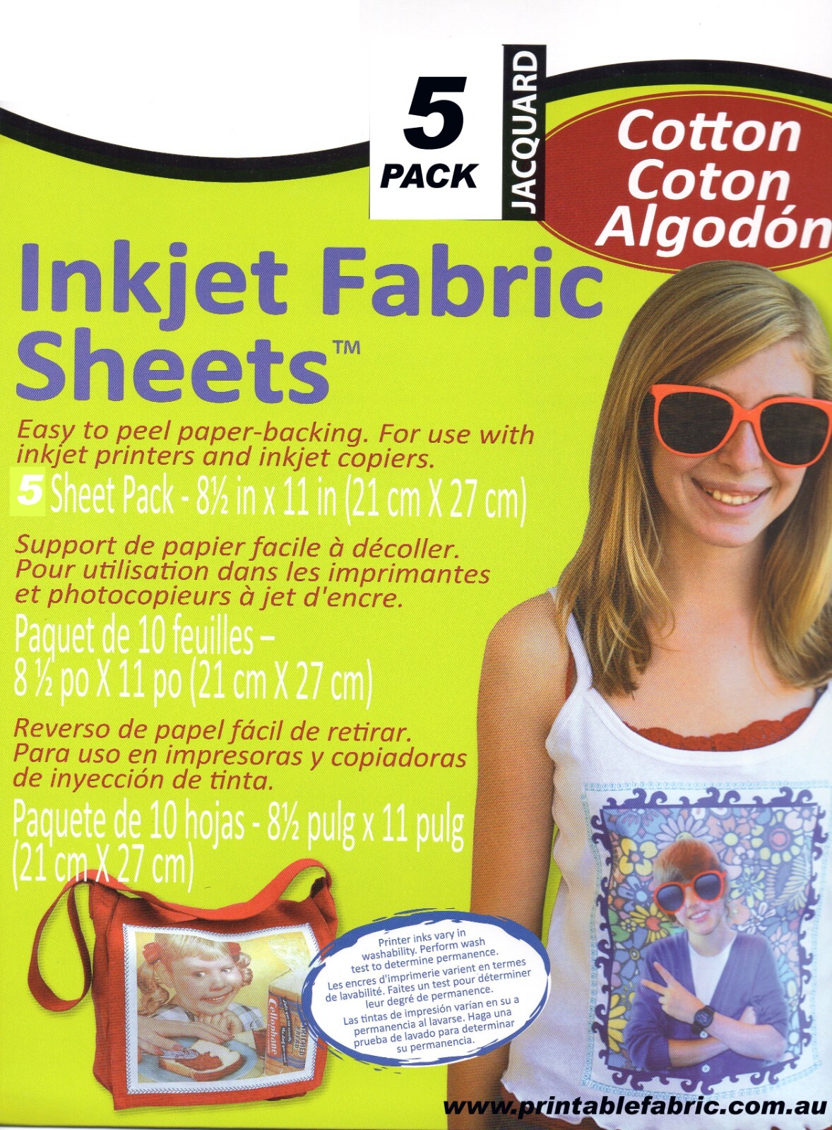 (5) Cotton Inkjet Printable Fabric Jacquard Tracked Post