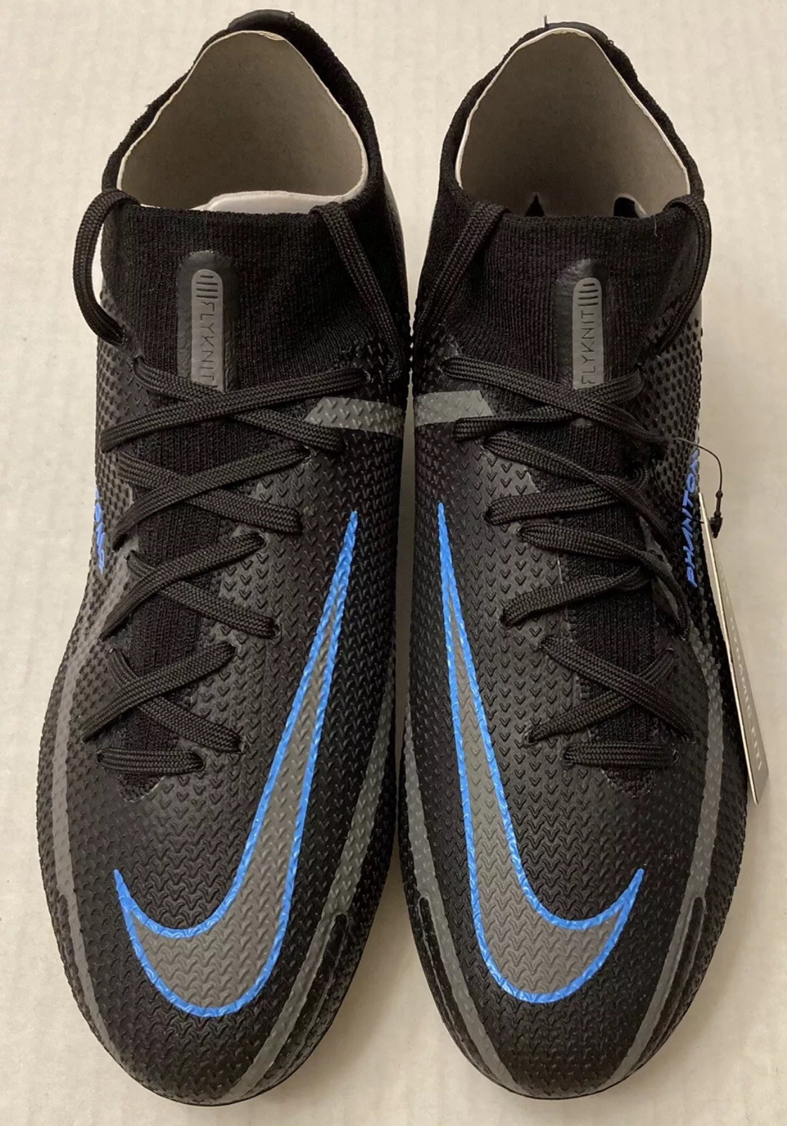 NIKE Phantom GT2 Elite FG DF Cleats CZ9889-004 Black/Blue (MEN'S 7.5) *NO LID*