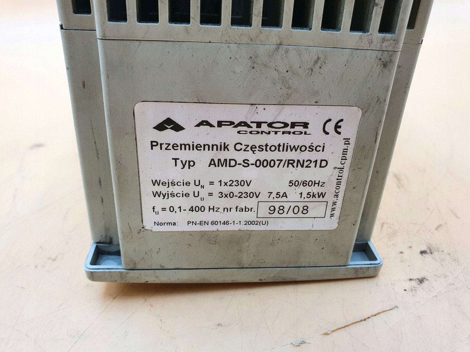 INVERTER APATOR CONTROL AMD S1 AMD-S-0007/RN21D
