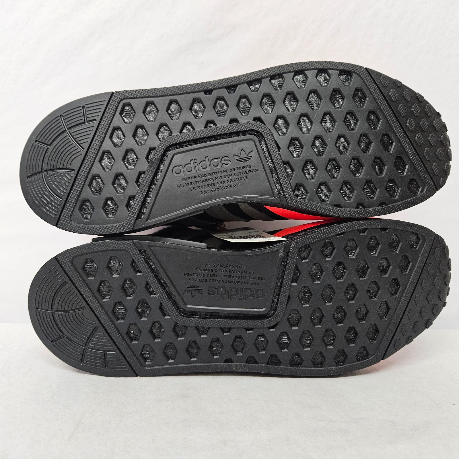 Adidas NMD_R1 Athletic Shoes GZ9274 Black Gray Solar Red Men's Size 9