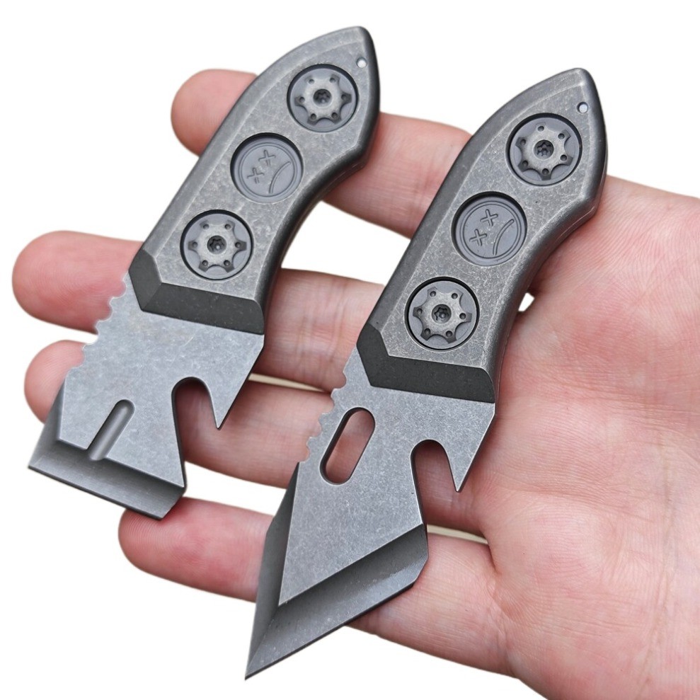 Titanium alloy EDC Outdoor Tools Crowbar - Back clip - DC53 steel