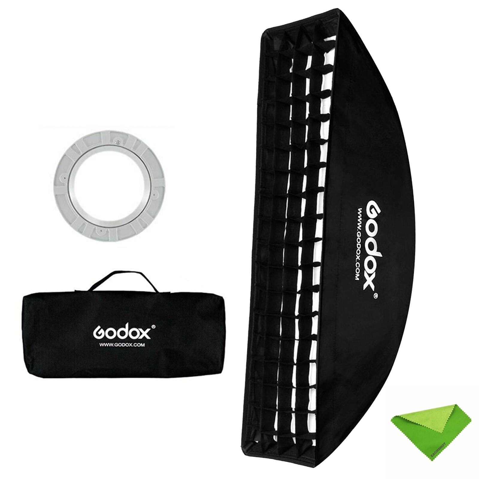 Godox 35x160cm Rectangle Bowens Mount Strip Softbox Grid For Strobe Flash Light