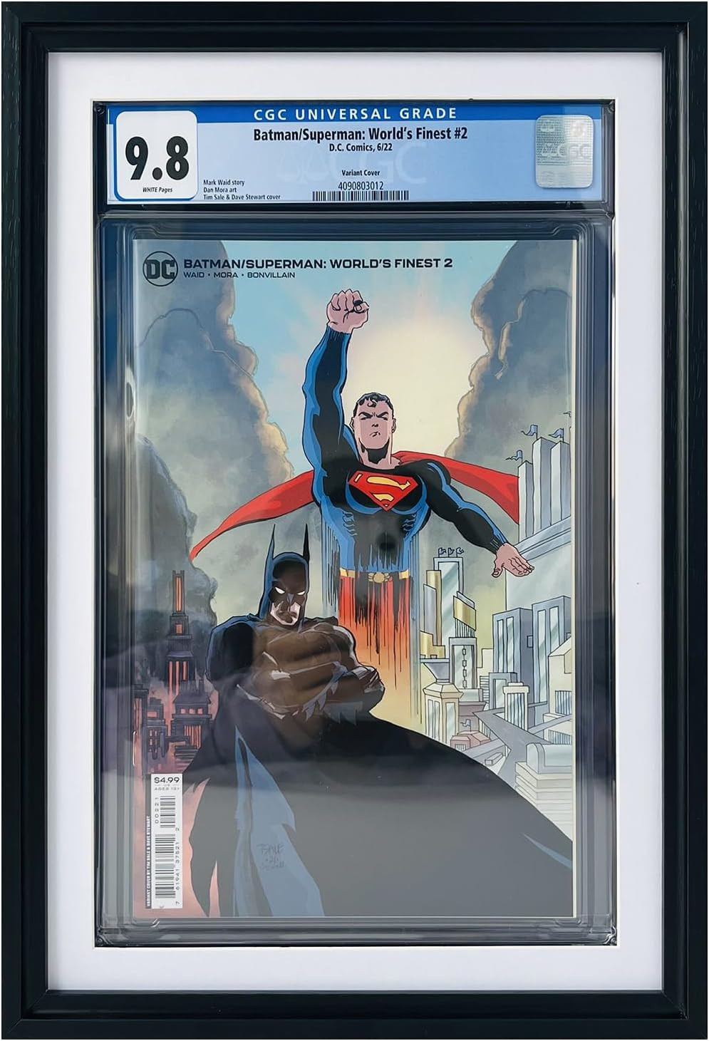 Single Graded Comic Book Frame for Standard CGC Graded Comic Books,Solid Wood (W
