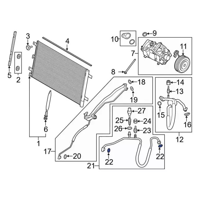 Genuine Ford Keyless Entry Antenna DS7Z-19D596-A