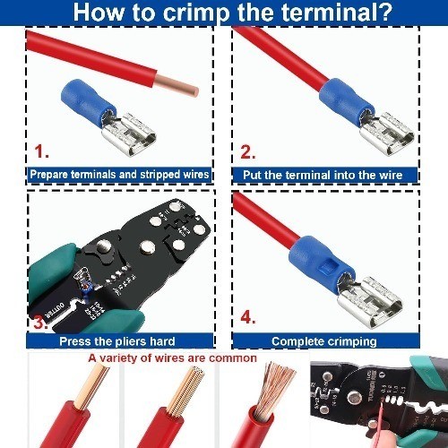 Insulated Wire Electrical Connectors Assortment Kit Ring Spade Butt Quick