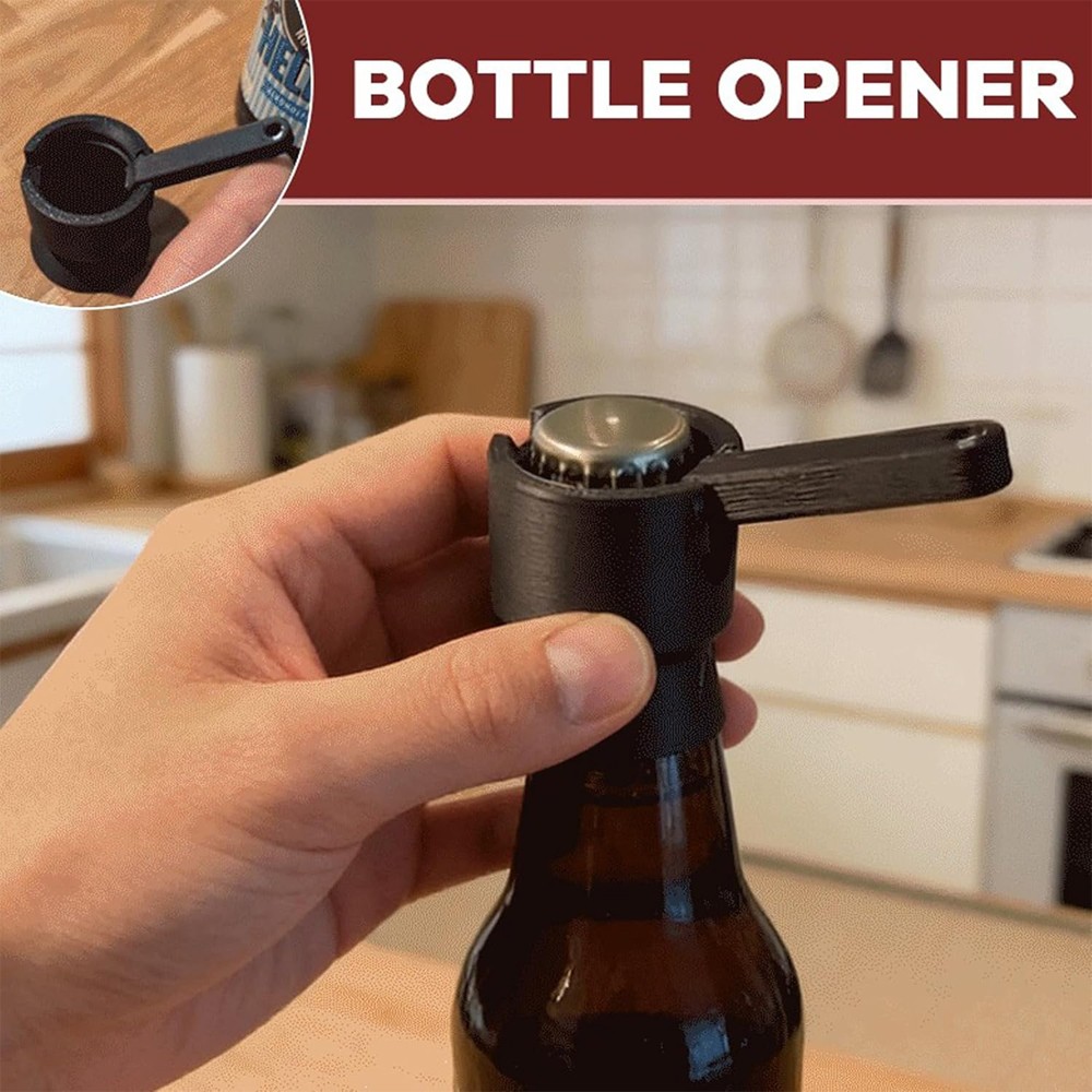 3D Printed Pop Up Bottle Opener - Fun Flipping Cap Launcher for Men Bar Tool