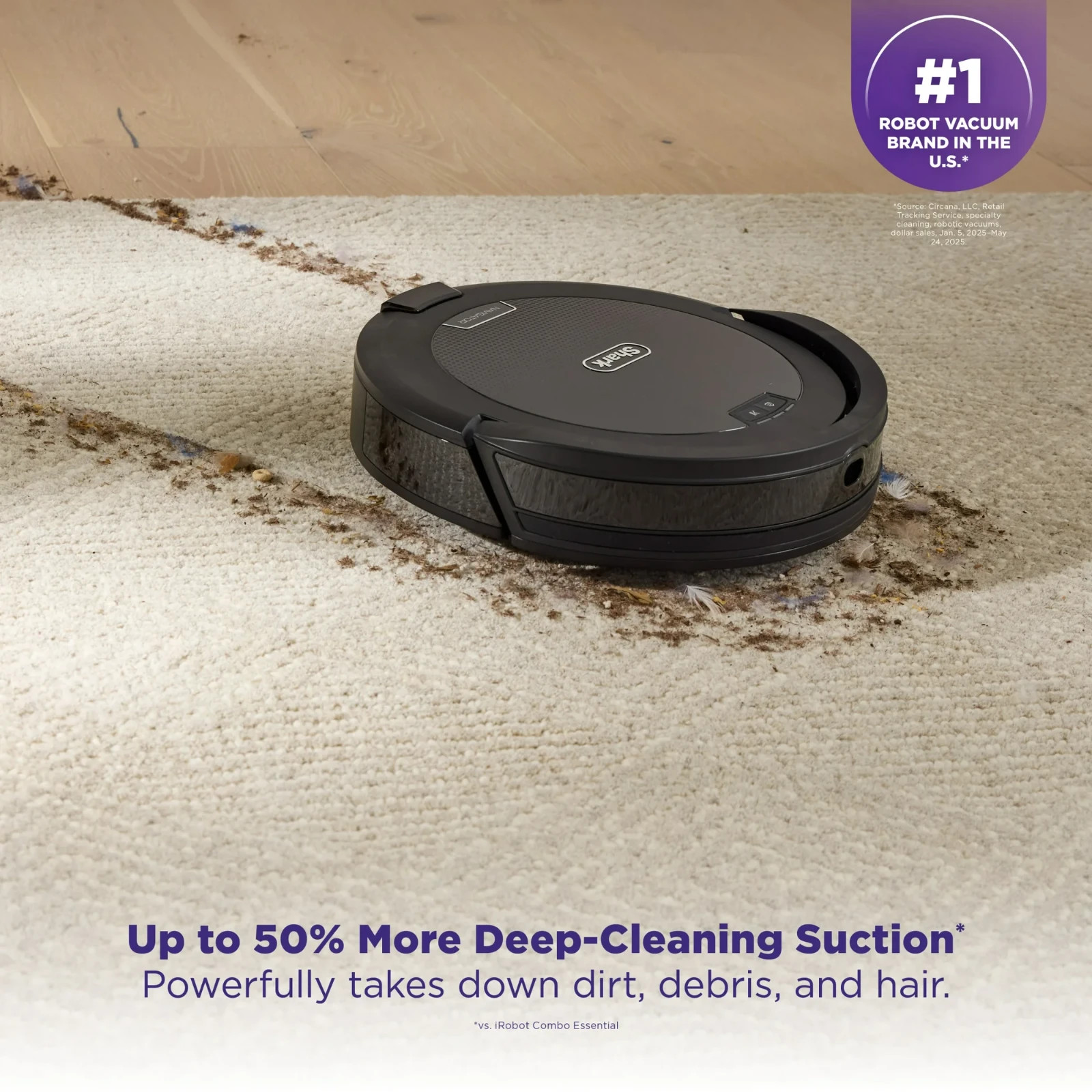 Shark Navigator Robot Vacuum, Carpets & Hardfloors, with SmartPath Navigation an