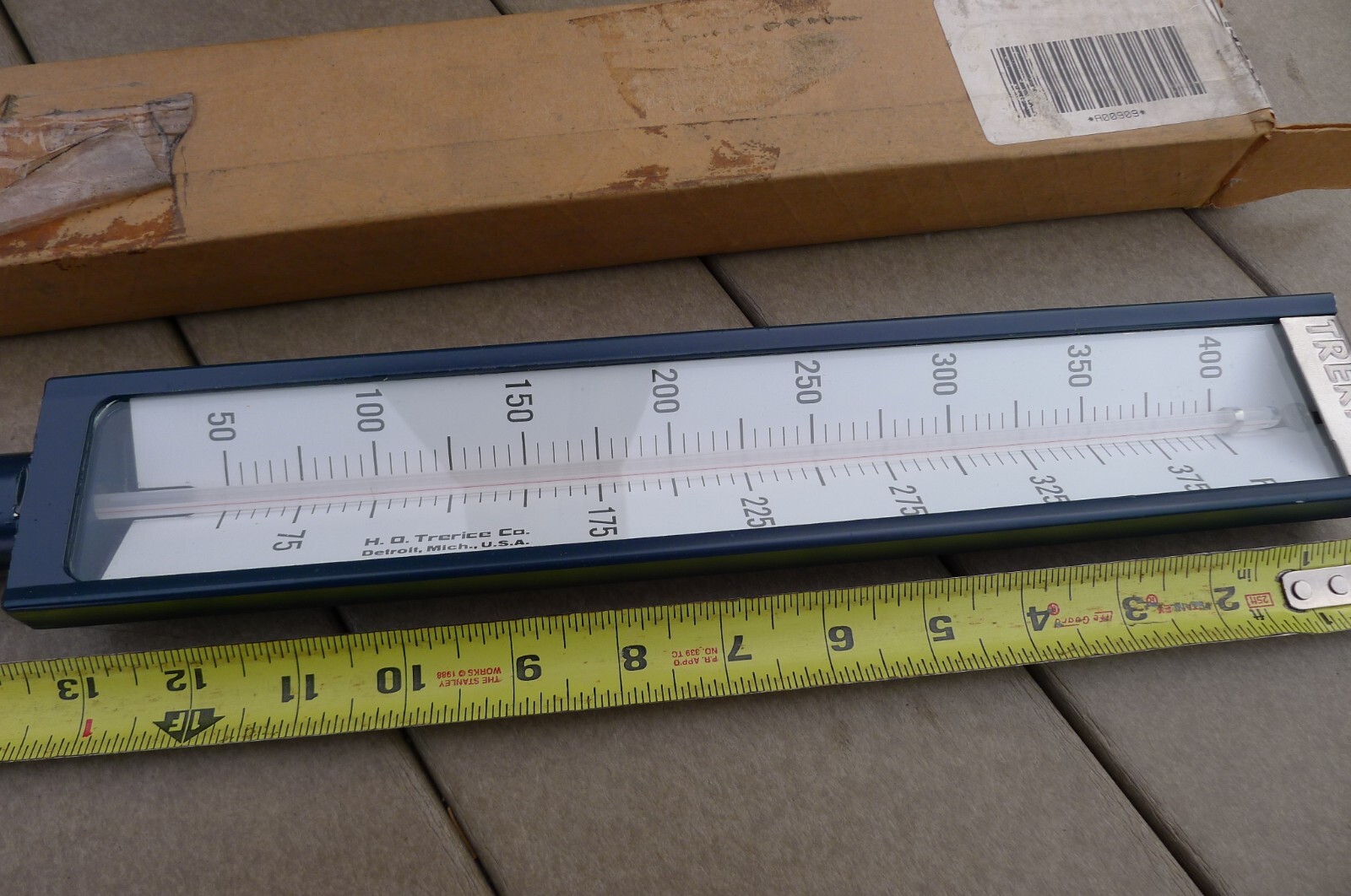 TRERICE 50-400F THERMOMETER CX914035, 12" SCALE