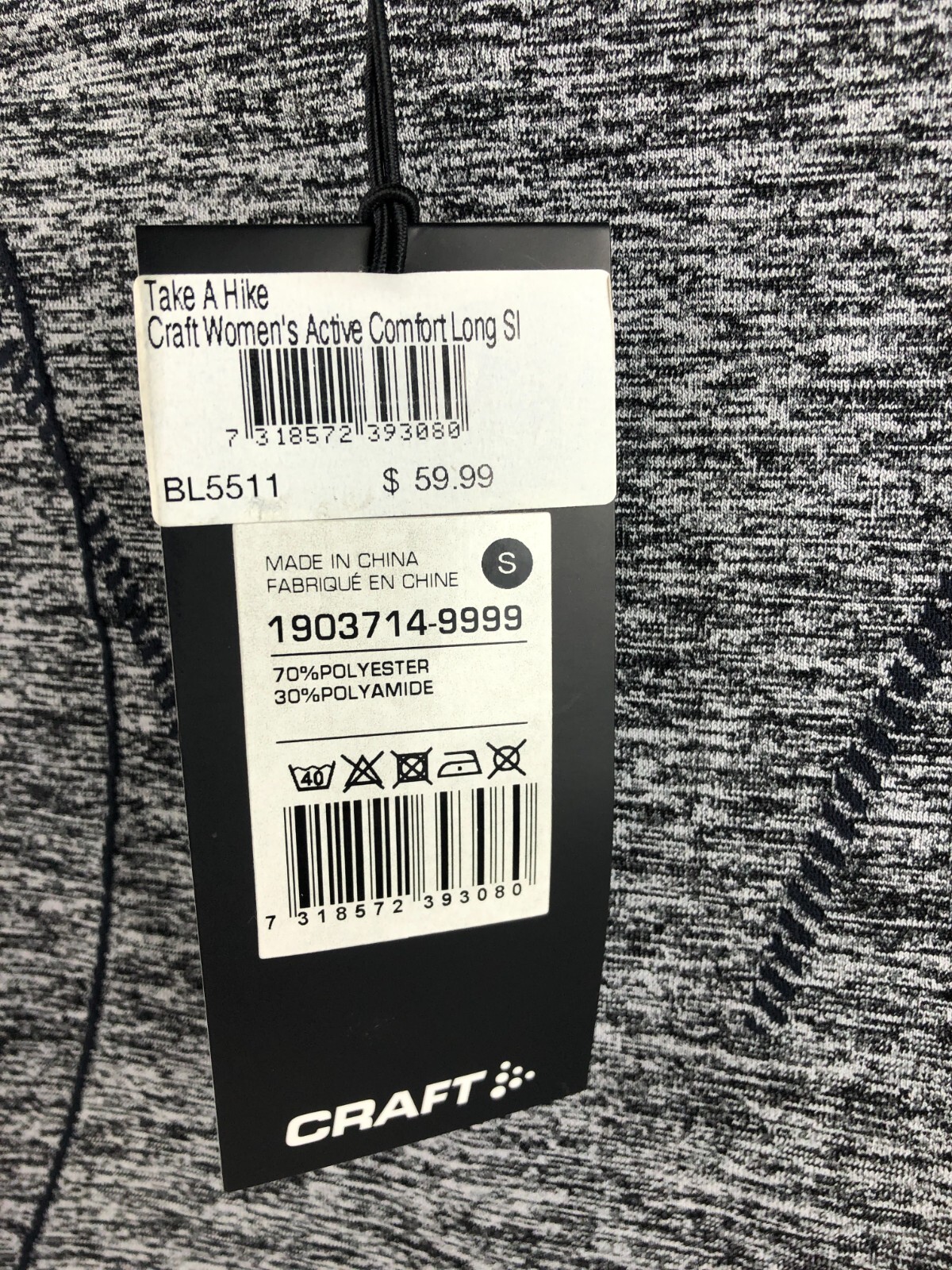 Craft Women's Active Comfort Long Sleeve Baselayer SIZE Small