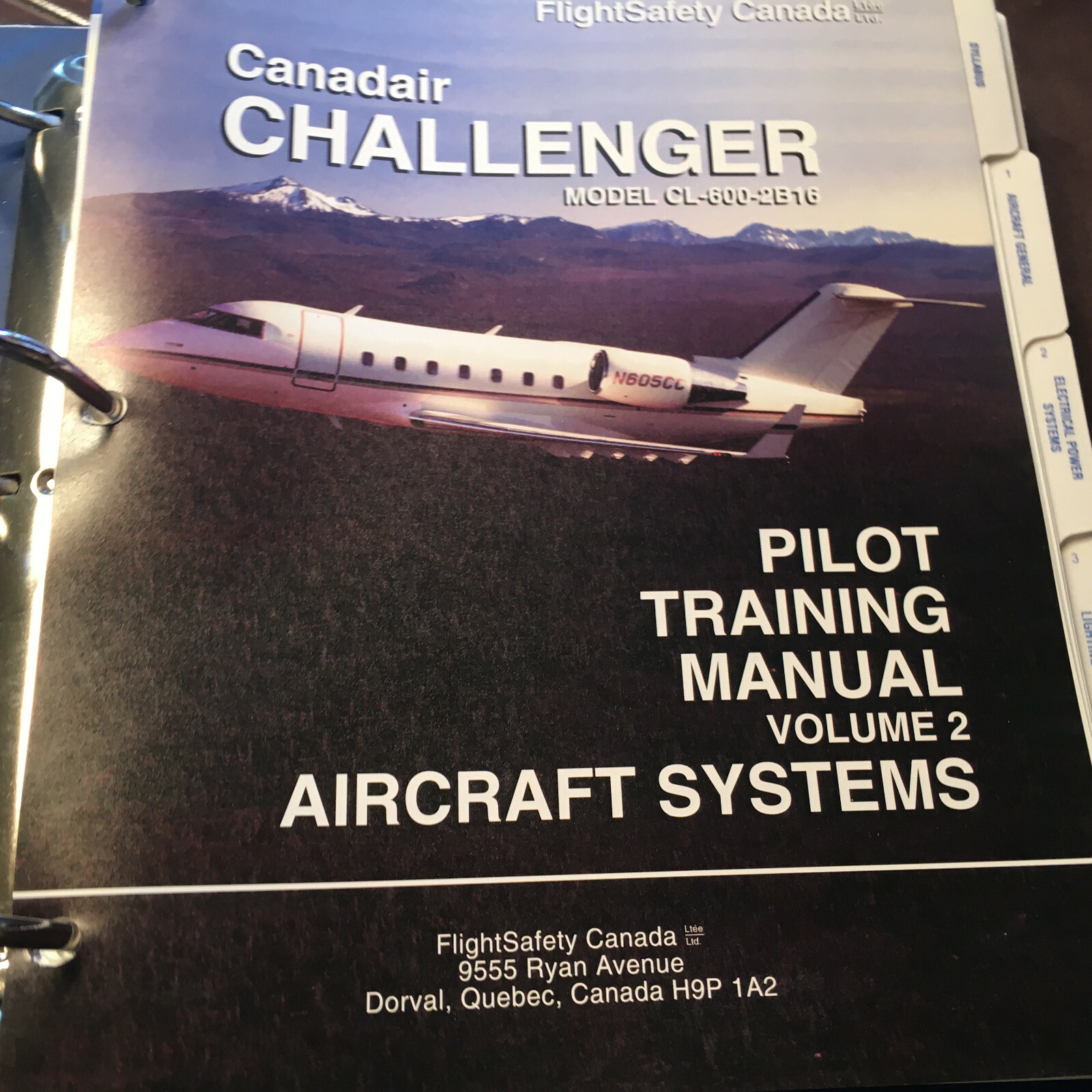 Canadair Challenger CL-600-2B16 Pilot Training Manual Vol. 2 Aircraft Systems