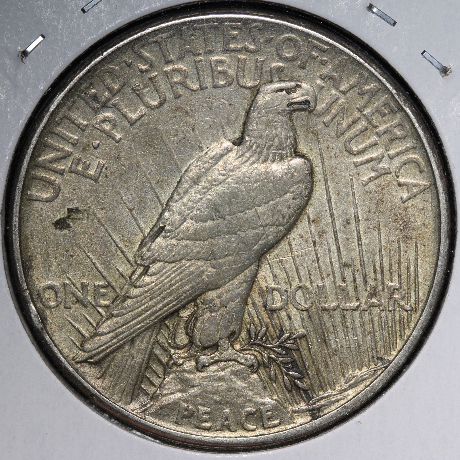 1921 Peace Silver Dollar AU E387 AKCHV