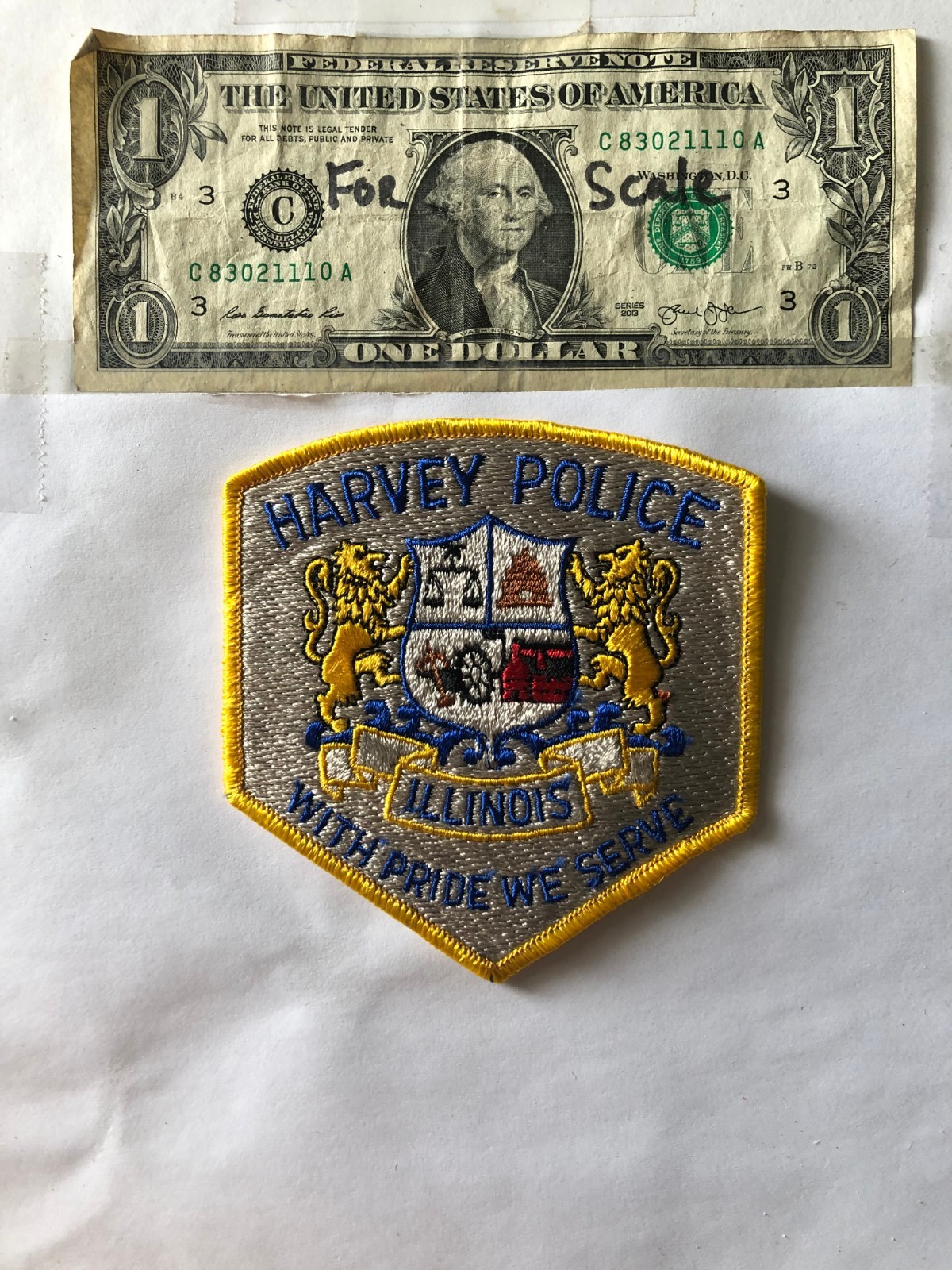 Harvey Illinois Police Patch Un-sewn great condition