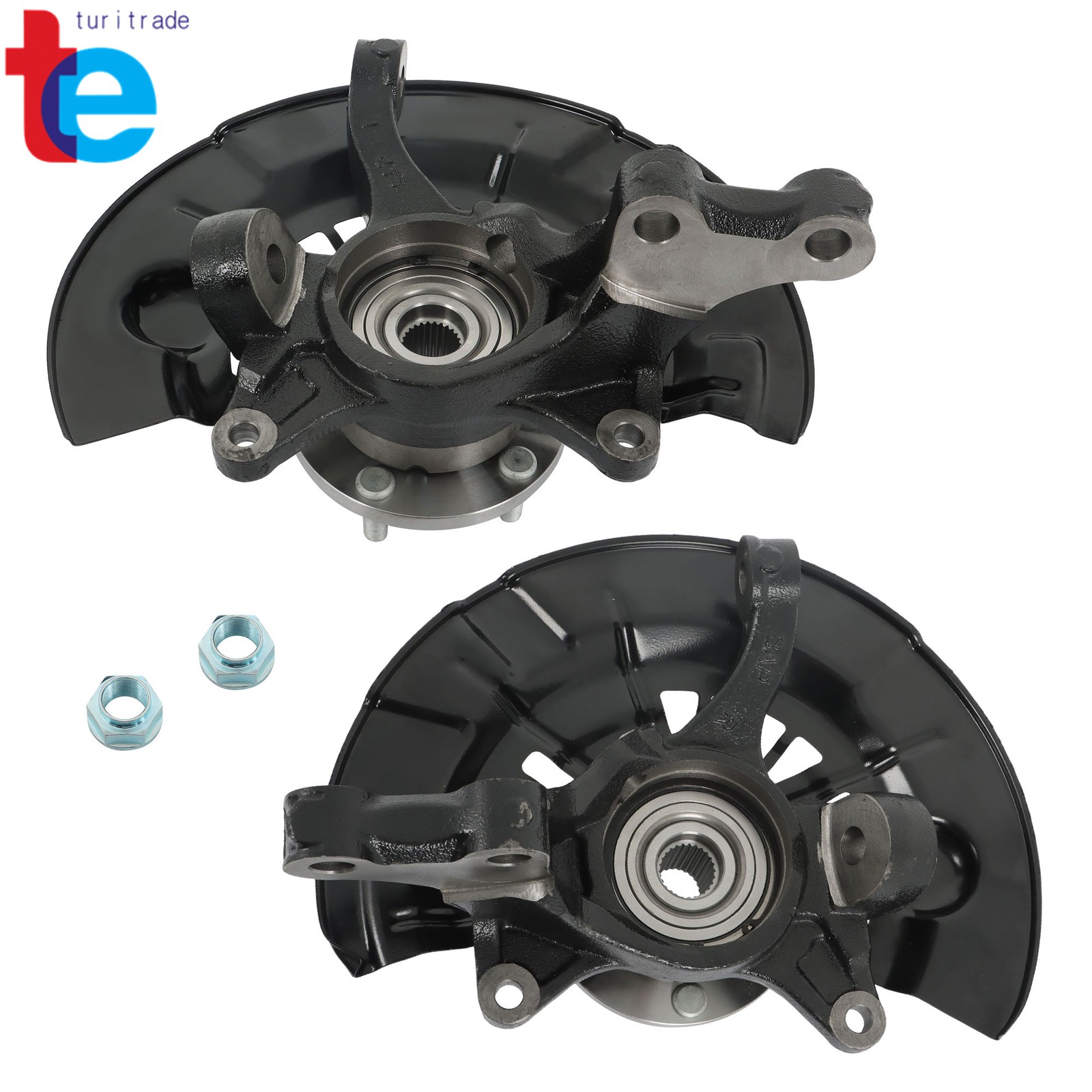 2007-2009 For Toyota Camry 2.4L Pair Front Steering Knuckle & Wheel Hub Bearing